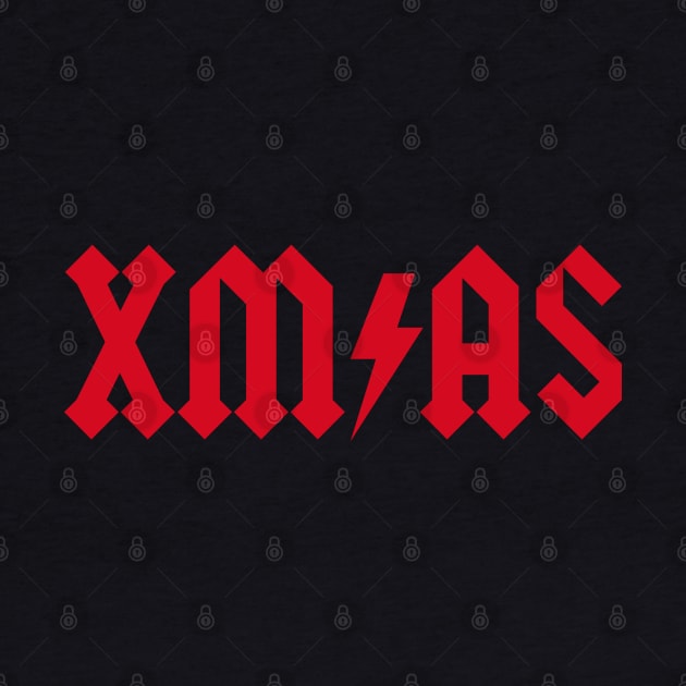 Xmas Rock Roll Heavy Metal funny Christmas X-mas by LaundryFactory